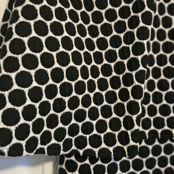 Vintage Studio Point L/G Black and White polka dot jacket with flowey sleeves - Picture 7 of 9